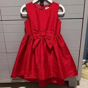 Hope & Henry Elegant Red Sleeveless Kids Dress w/ Bow Size 2T Christmas Holiday